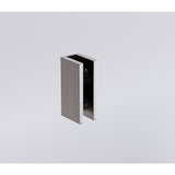 90cm Frameless Diamond Shower Screen – Gunmetal U-Brackets with SS Hinges & Square Knob Handle