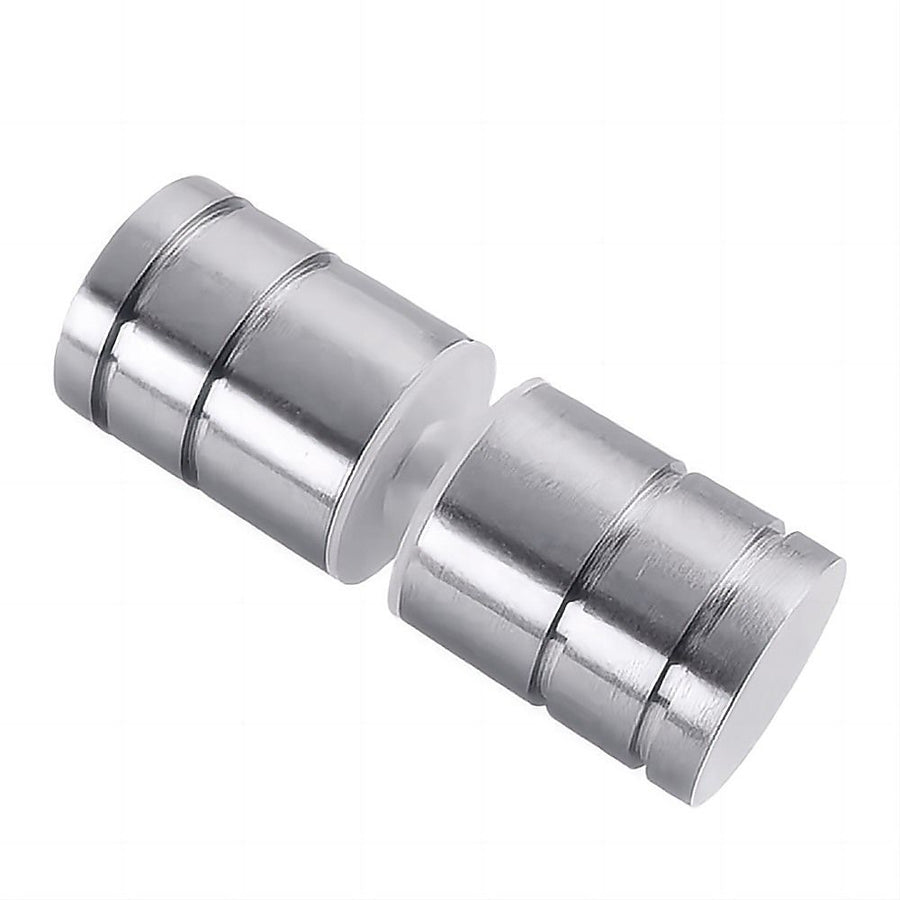 90cm Frameless Diamond Shower Screen – Nickel U-Brackets with SS Hinges & Round Knob Handle