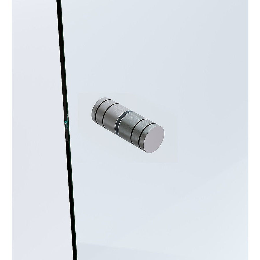 90cm Frameless Diamond Shower Screen – Gunmetal U-Brackets with SS Hinges & Round Knob Handle