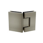 90cm Frameless Diamond Shower Screen – Gunmetal U-Brackets with SS Hinges & Square Double Pull Handle