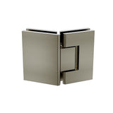 100cm Frameless Diamond Shower Screen – Gunmetal U-Brackets with SS Hinges & Square Knob Handle