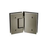 100cm Frameless Diamond Shower Screen – Gunmetal U-Brackets with SS Hinges & Square Knob Handle