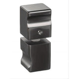 100cm Frameless Diamond Shower Screen – Gunmetal U-Brackets with SS Hinges & Square Knob Handle - Extra Image