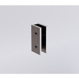 100cm Frameless Diamond Shower Screen – Gunmetal U-Brackets with SS Hinges & Square Knob Handle - Extra Image