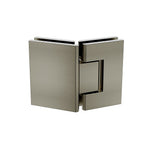 100cm Frameless Diamond Shower Screen – Gunmetal F-Brackets with SS Hinges & Square Knob Handle