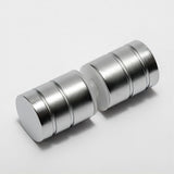 100cm Frameless Diamond Shower Screen – Nickel F-Brackets with SS Hinges & Round Knob Handle - Extra Image