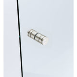 100cm Frameless Diamond Shower Screen – Nickel F-Brackets with SS Hinges & Round Knob Handle