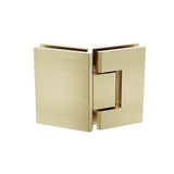 100cm Frameless Diamond Shower Screen – Channels with SS Hinges in Gold, Square Knob Handles