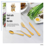 Tableware 24PC Gold Cutlery Set SS304 Household Knife Fork Spoon Kitchen with Storage Rack Dinner Service - Extra Image