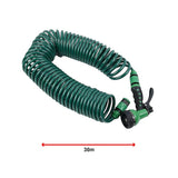 30M Garden Hose Heavy-Duty Coiled Spiral Car Washing Cleaning Water Hose Garden - Extra Image