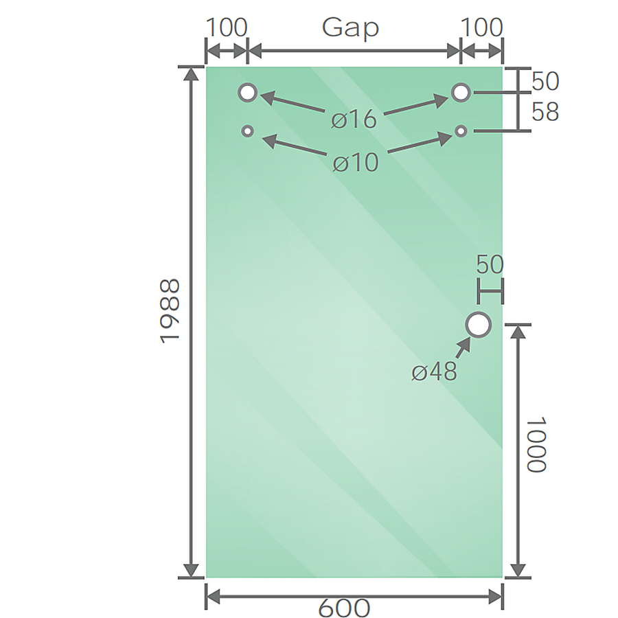 120cm Frameless Glass Sliding Shower Door – With Chrome Rail and U-Brackets for Modern Bathrooms