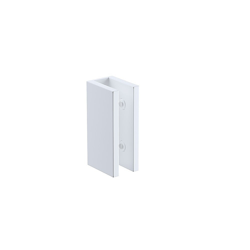 140cm Frameless Glass Sliding Shower Door – With White Rail and U-Brackets for Modern Bathrooms