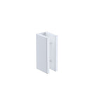 140cm Frameless Glass Sliding Shower Door – With White Rail and U-Brackets for Modern Bathrooms