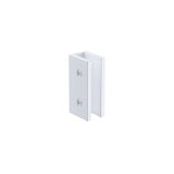 170cm Frameless Glass Sliding Shower Door – With White Rail and U-Brackets for Modern Bathrooms - Close-Up Angle