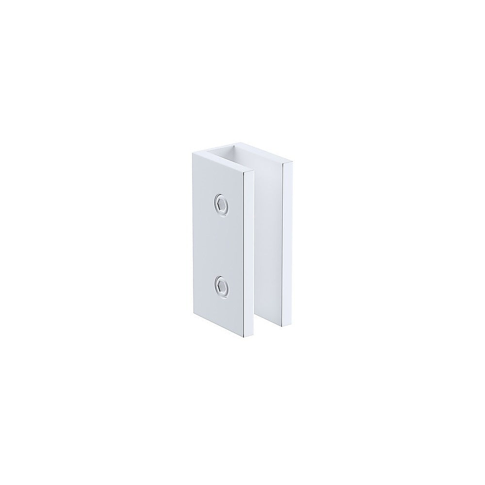 180cm Frameless Glass Sliding Shower Door – With White Rail and U-Brackets for Modern Bathrooms
