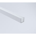 180cm Frameless Glass Sliding Shower Door – With White Rail and Wall Channel for Modern Bathrooms