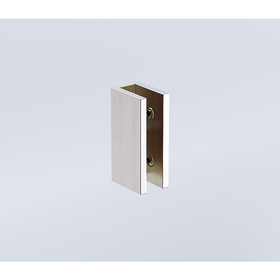 160cm Frameless Glass Sliding Shower Door – With Nickel Rail and U-Brackets for Modern Bathrooms