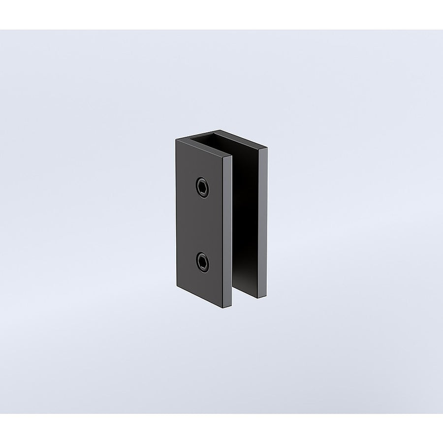 120x80cm Frameless Glass Sliding Corner Shower  With Black Rail and U-Brackets for Contemporary Bathrooms
