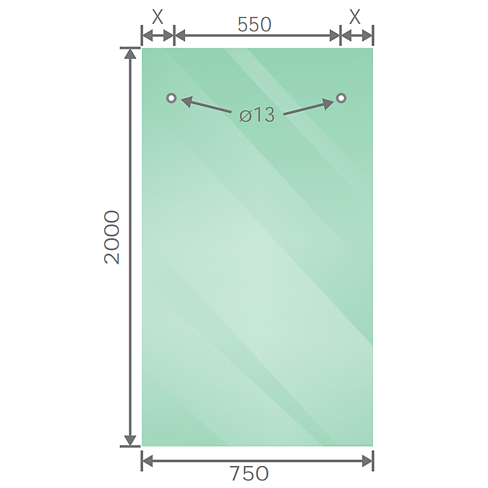 150x80cm Frameless Glass Sliding Corner Shower with Black Rail and Hardware