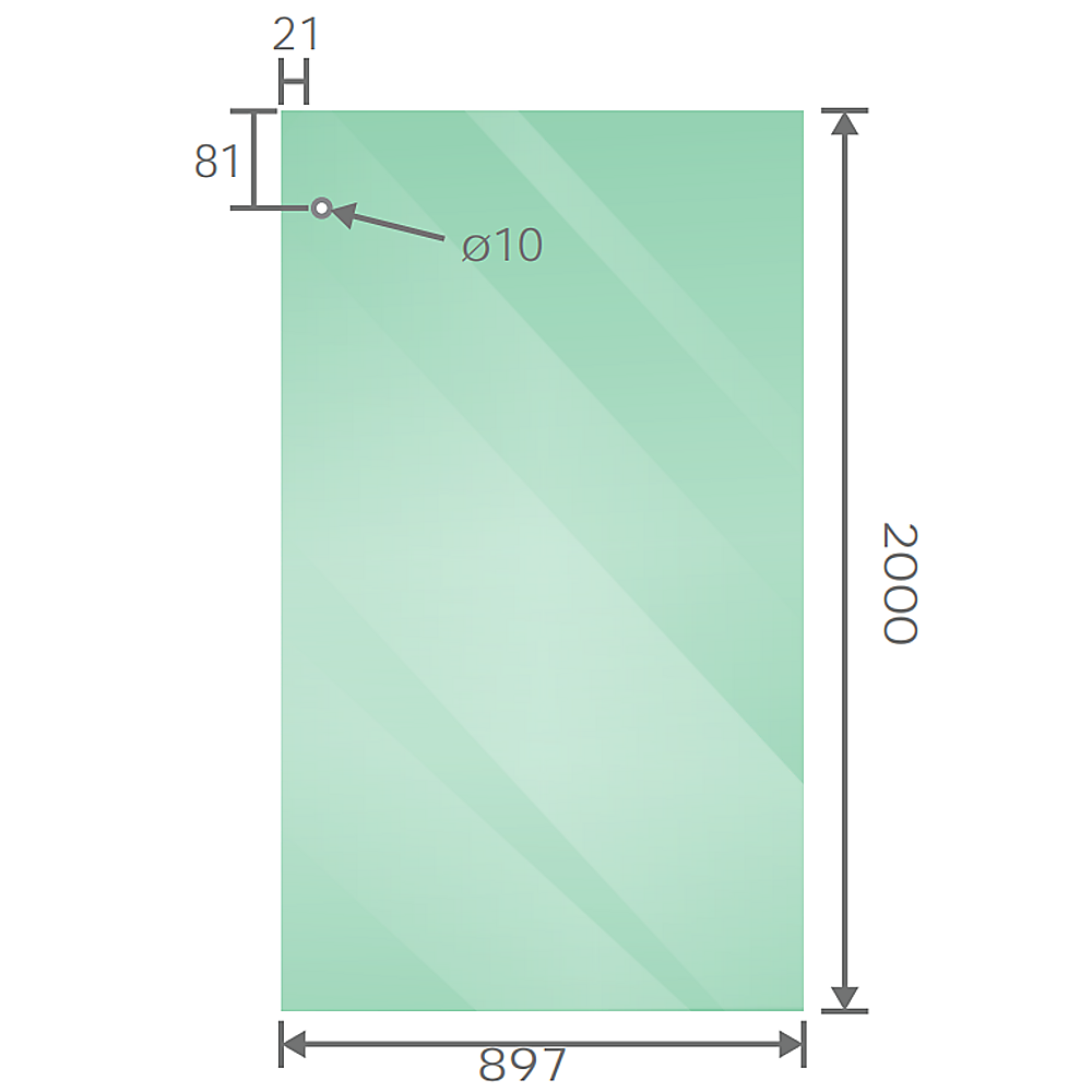 180x90cm Frameless Glass Sliding Corner Shower with Black Rail and Hardware