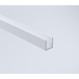 140x90cm Frameless Glass Sliding Corner Shower – With White Rail and Wall Channel for Contemporary Bathrooms