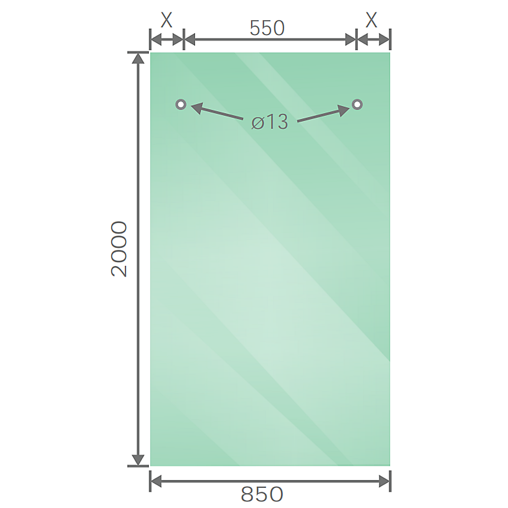 170x90cm Frameless Glass Sliding Corner Shower – With White Rail and Wall Channel for Contemporary Bathrooms