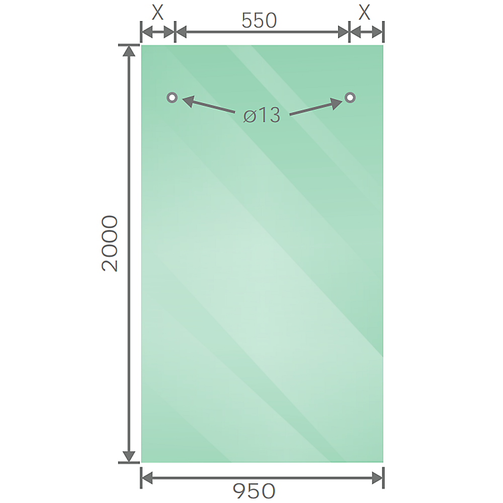 180x100cm Frameless Glass Sliding Corner Shower – With White Rail and Wall Channel for Contemporary Bathrooms