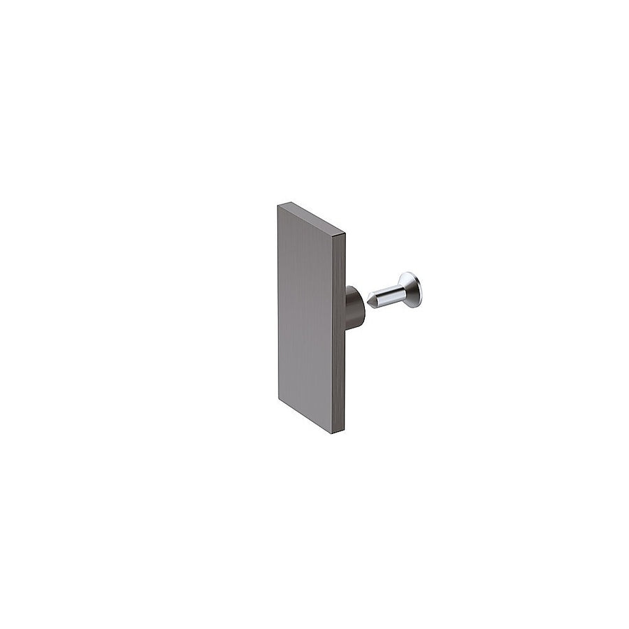 130x80cm Frameless Glass Sliding Corner Shower – With Gunmetal Rail and U-Brackets for Contemporary Bathrooms