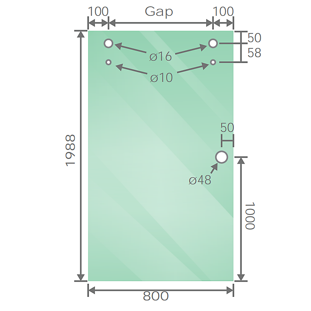 160x90cm Frameless Glass Sliding Corner Shower – With Gunmetal Rail and Wall Channel for Contemporary Bathrooms