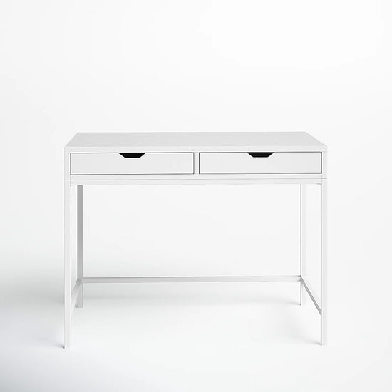 White Computer Desk  Modern PC Laptop Table for Gaming, Home Office, or Study Space Furniture