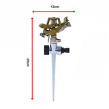 Easy to Install Irrigation Sprinkler 360 Degree Rotating Sprinkler Gun Zinc Alloy Adjustable Rocker Sprinkler - Extra Image