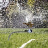 Easy to Install Irrigation Sprinkler 360 Degree Rotating Sprinkler Gun Zinc Alloy Adjustable Rocker Sprinkler - Front View