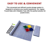 Puzzles Rollers 2 Sets Table Jigsaw Puzzles Felt Mat Board Inflator Puzzle Blanket - Extra Image