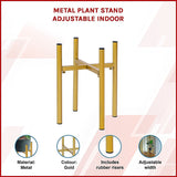 Metal Plant Stand Adjustable Indoor - Side View