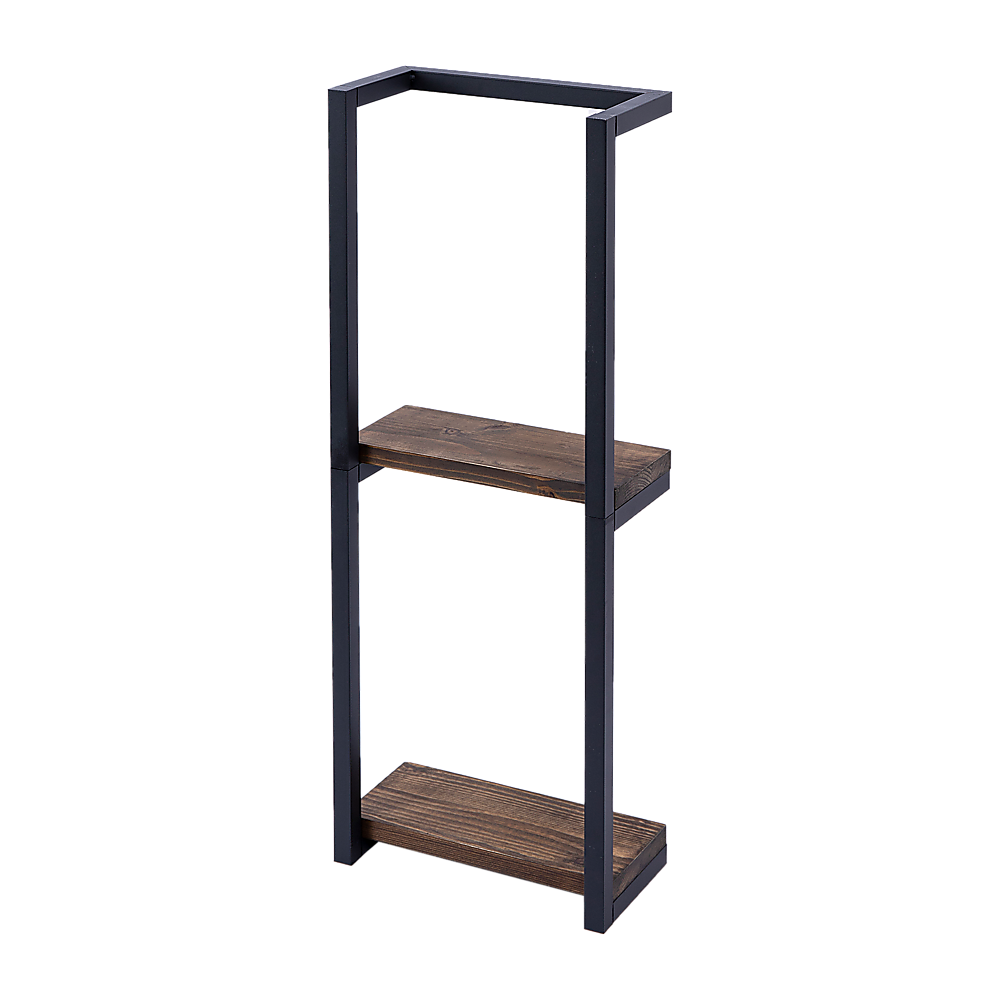 Stylish Bathroom Towel Storage Rack with Wooden Shelves