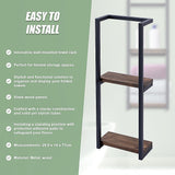 Stylish Bathroom Towel Storage Rack with Wooden Shelves - Extra Image