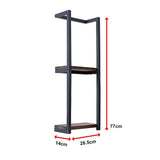 Stylish Bathroom Towel Storage Rack with Wooden Shelves - Extra Image