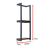 Stylish Bathroom Towel Storage Rack with Wooden Shelves - Extra Image