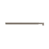 70cm Reeded Glass Shower Screen with Nickel F-Brackets and Square Pole