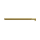 80cm Reeded Glass Shower Screen with Gold F-Brackets and Square Pole