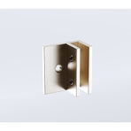 80cm Reeded Glass Shower Screen with Nickel F-Brackets and Floor F-Bracket