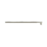 80cm Reeded Glass Shower Screen with Nickel F-Brackets and Round Pole