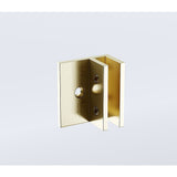 90cm Reeded Glass Shower Screen with Gold F-Brackets and Floor F-Bracket