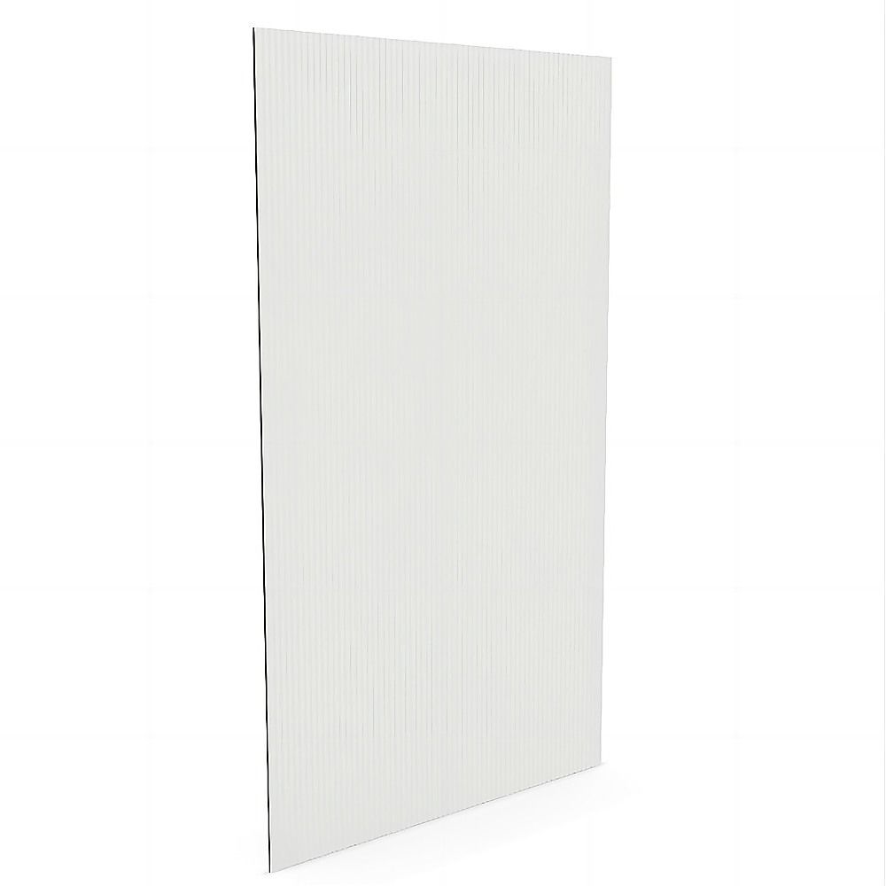 90cm Reeded Glass Shower Screen with Gold F-Brackets and Square Pole