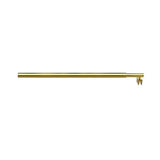 90cm Reeded Glass Shower Screen with Gold F-Brackets and Round Pole - Extra Image