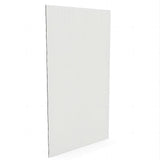 90cm Reeded Glass Shower Screen with Nickel F-Brackets and Square Pole - Top-Down View