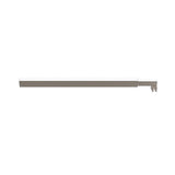 90cm Reeded Glass Shower Screen with Nickel F-Brackets and Square Pole - Extra Image