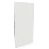 100cm Reeded Glass Shower Screen with Black Wall F-Brackets - Top-Down View