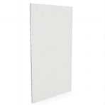 100cm Reeded Glass Shower Screen with Nickel F-Brackets and Floor F-Bracket