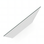 110cm Reeded Glass Shower Screen with Nickel F-Brackets and Floor F-Bracket